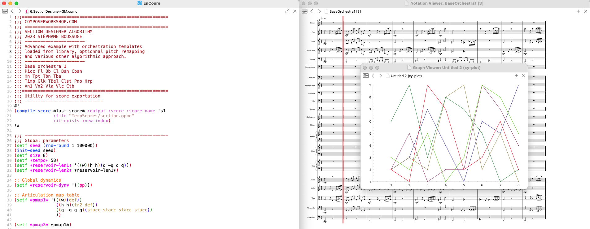 Designing generative orchestral templates with Opusmodus (level 2)